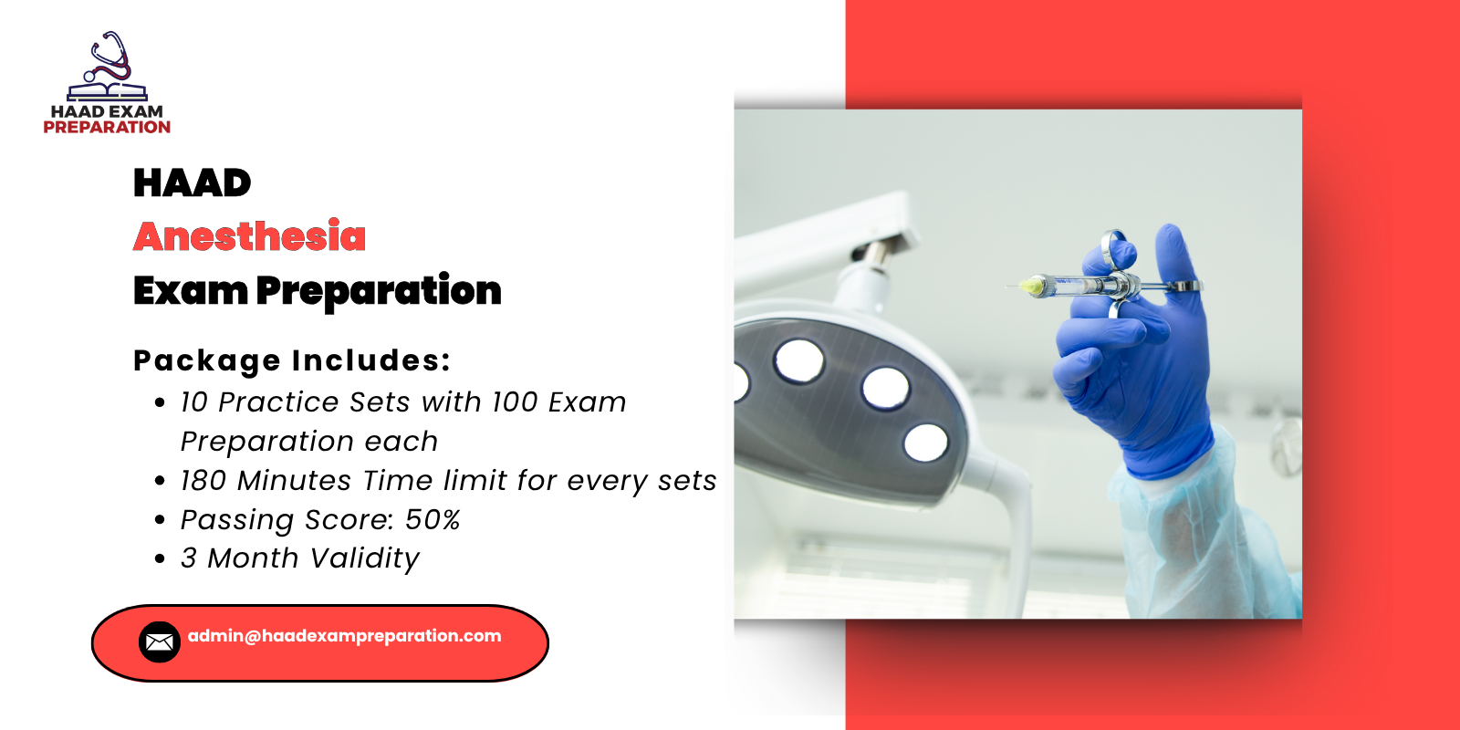 HAAD Anesthesia Exam Preparation