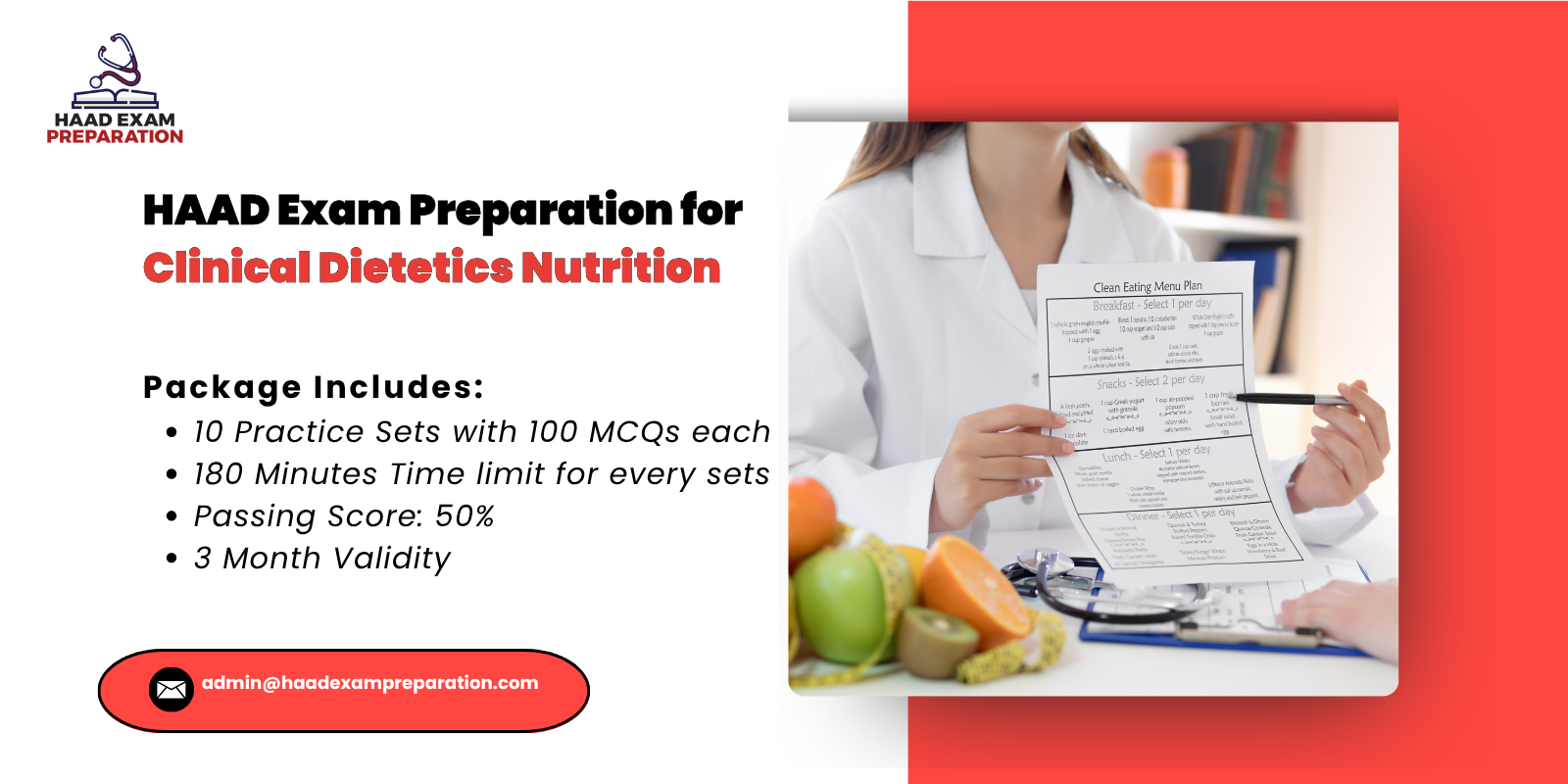 HAAD Exam Preparation for Clinical Dietetics Nutrition