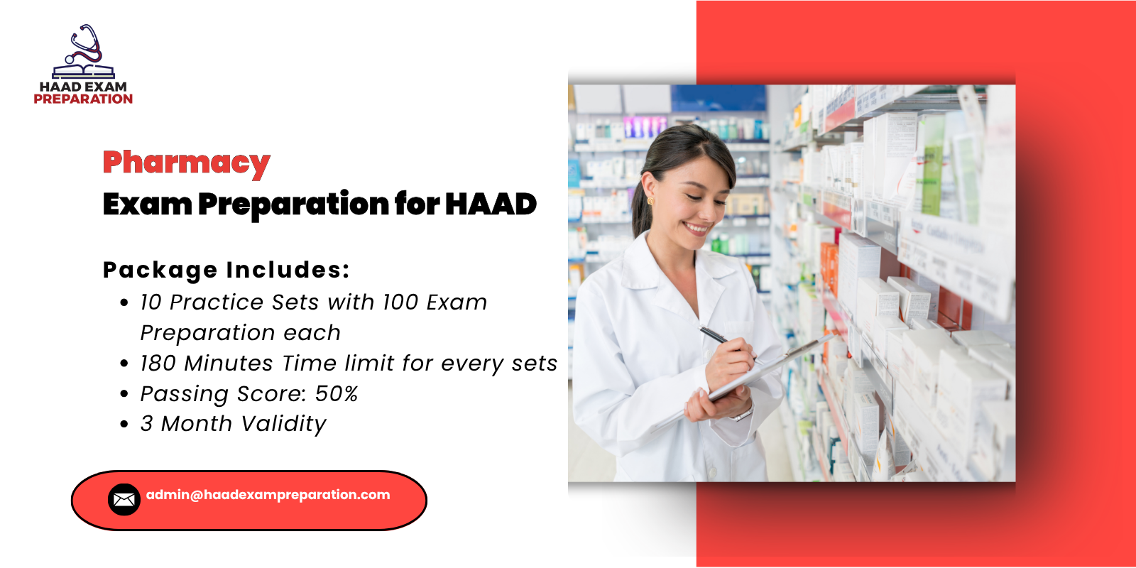 Pharmacy Exam Preparation for HAAD