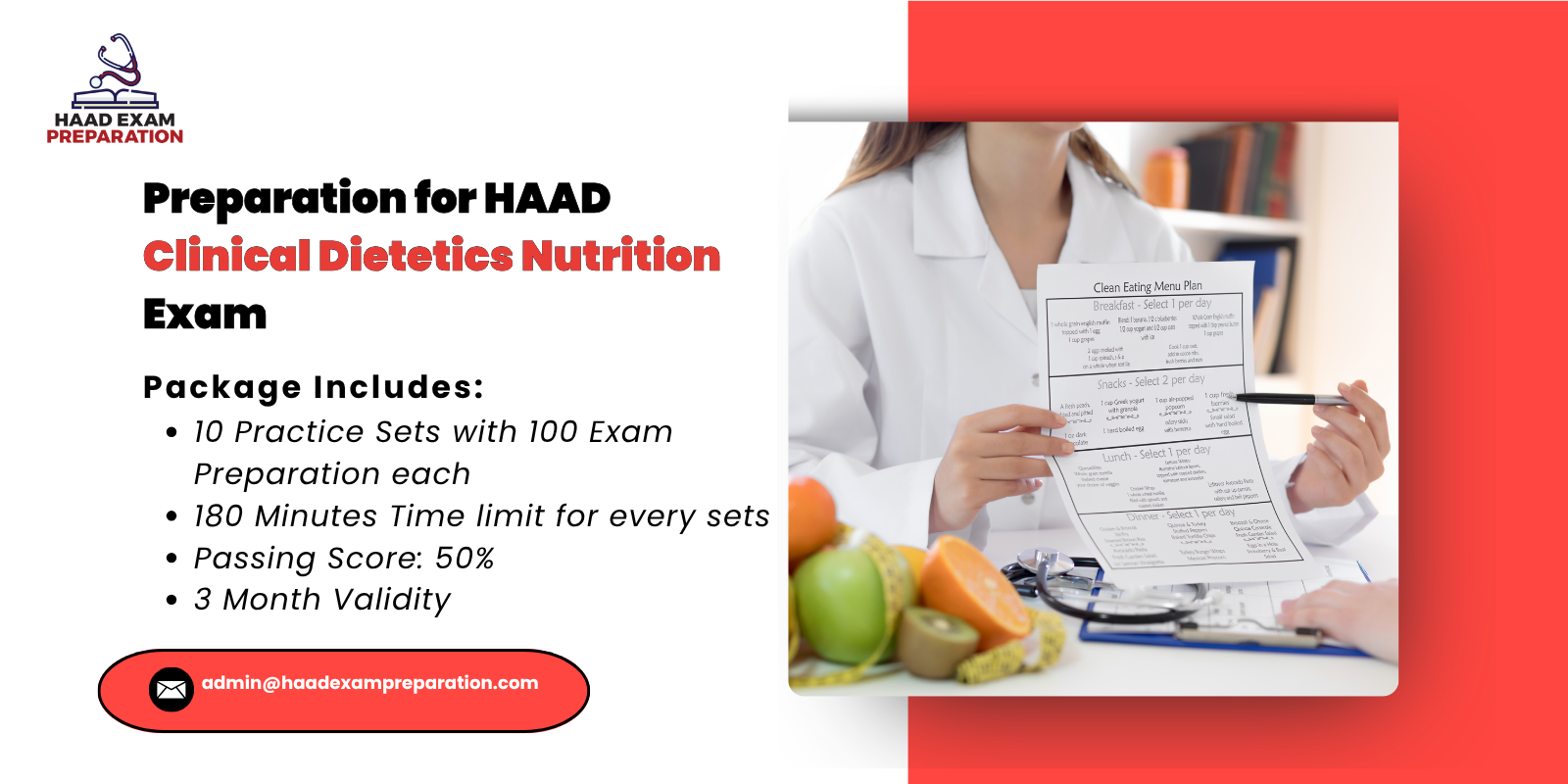Preparation for HAAD Clinical Dietetics Nutrition Exam