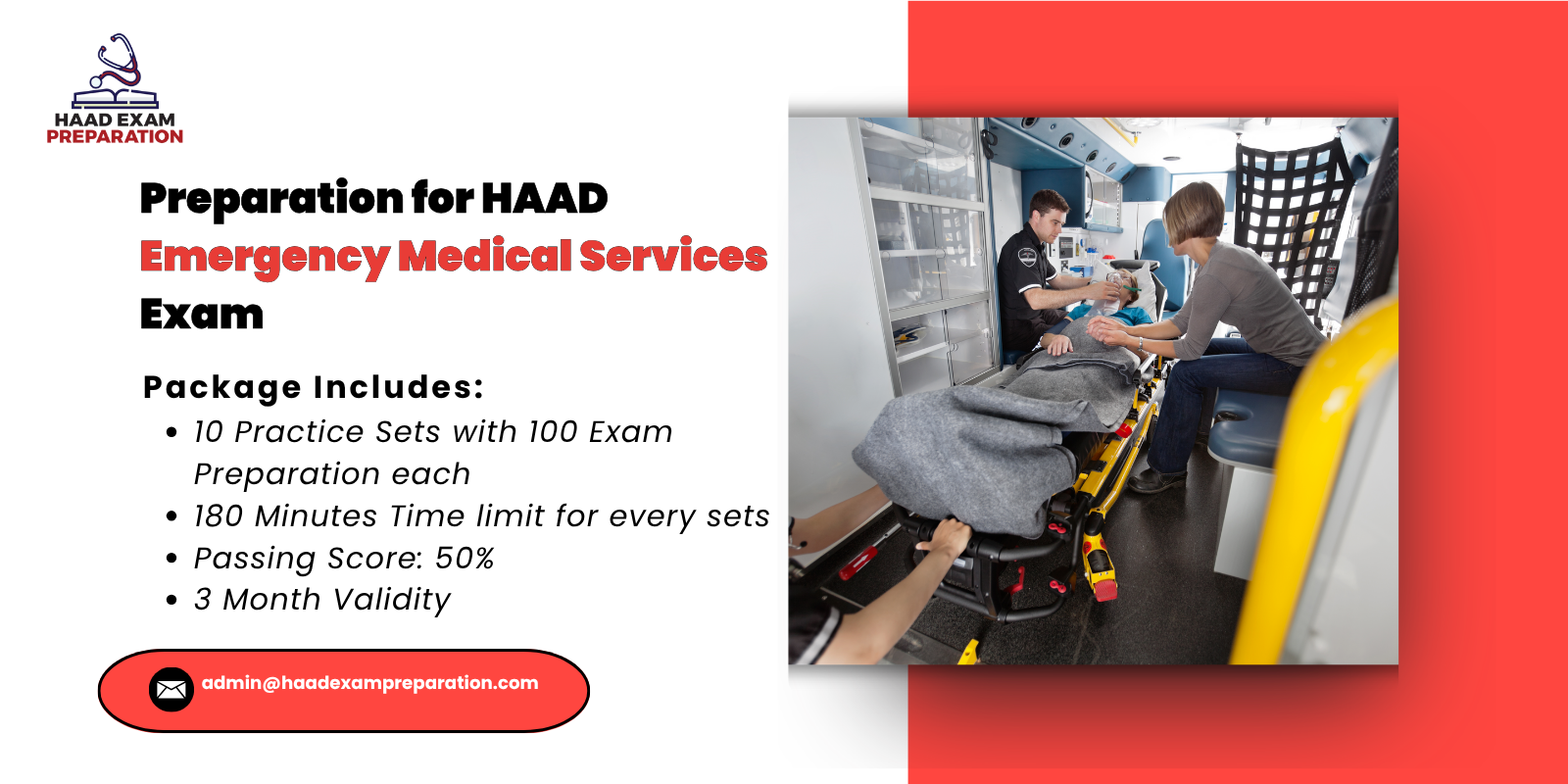 Preparation for HAAD Emergency Medical Services Exam