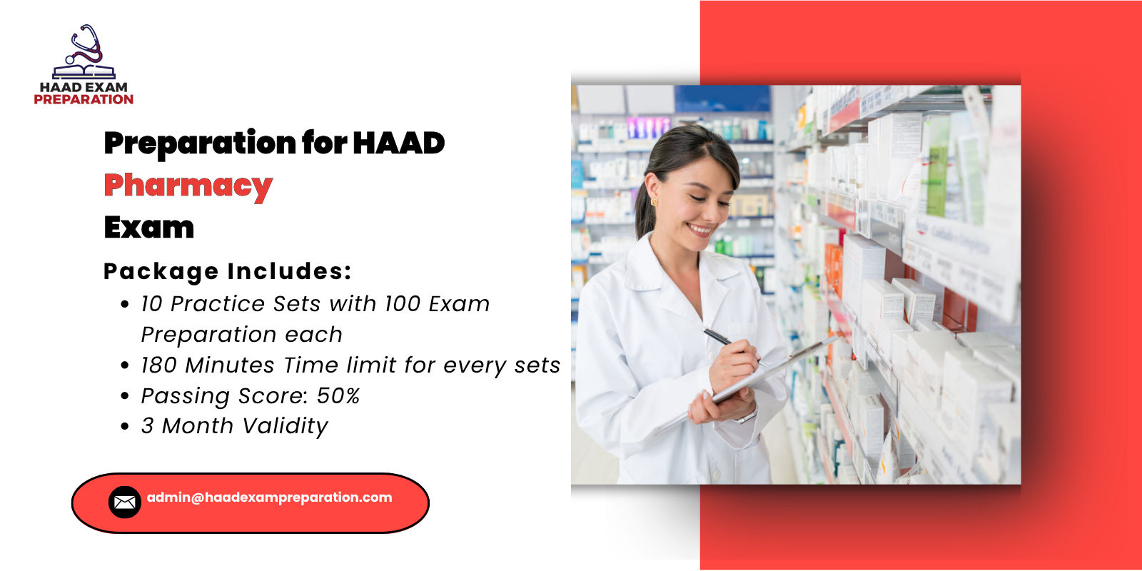 Preparation for HAAD Pharmacy