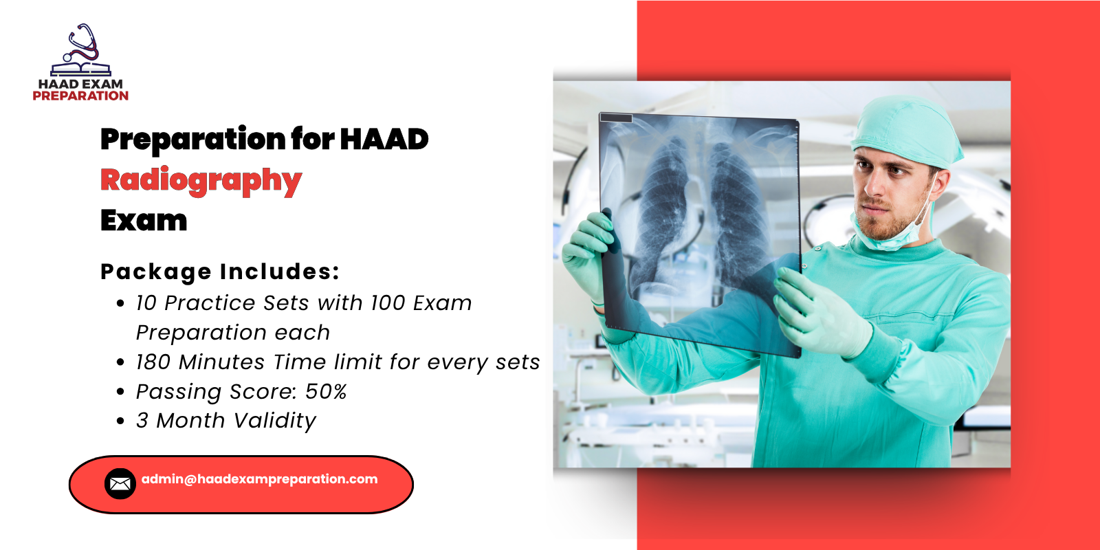 Preparation for HAAD Radiography Exam