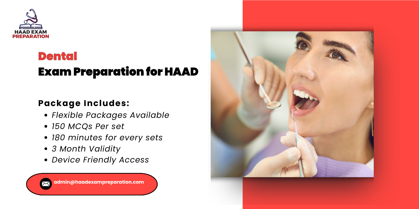 Dental Exam Preparation for HAAD