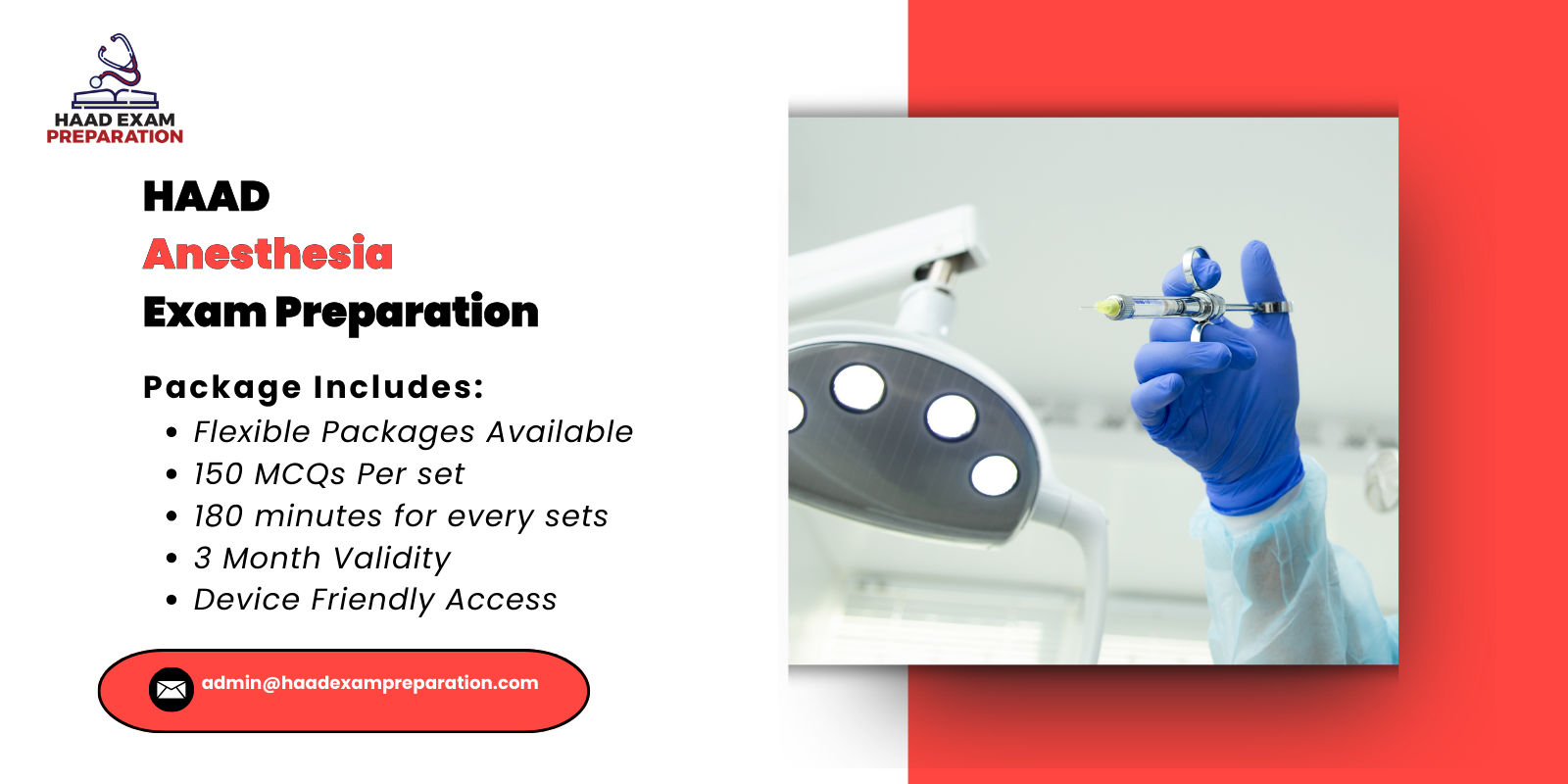 HAAD Anesthesia Exam Preparation