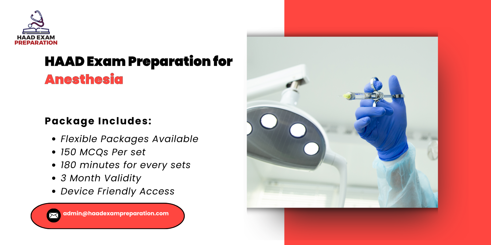 HAAD Exam Preparation for Anesthesia