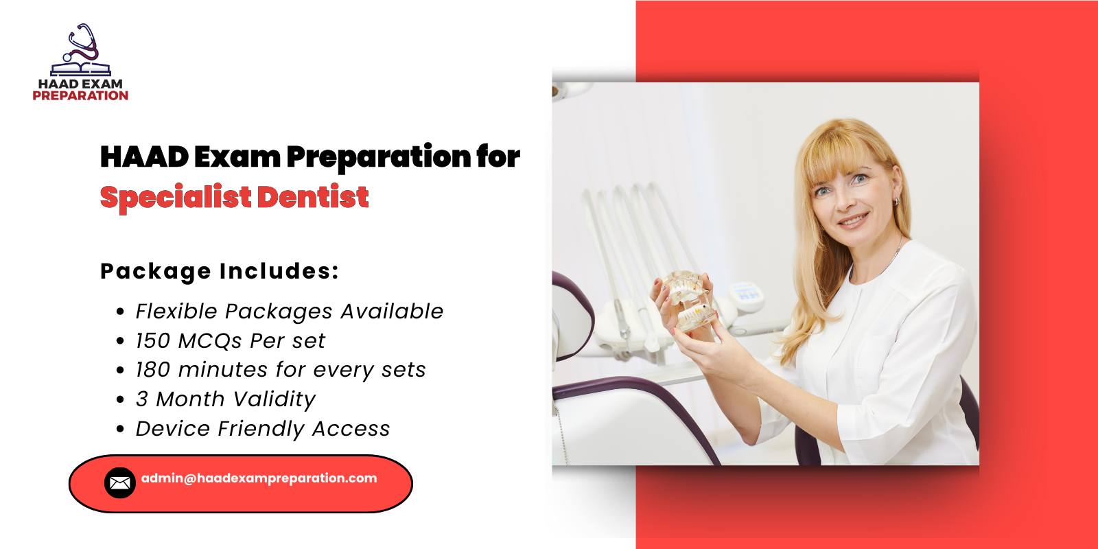 HAAD Exam Preparation for Specialist Dentist