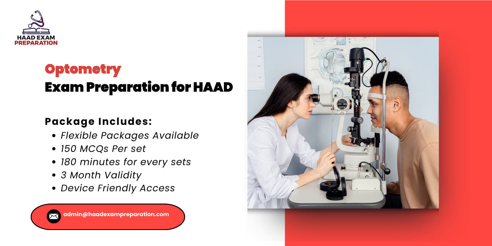 Optometry Exam Preparation for HAAD