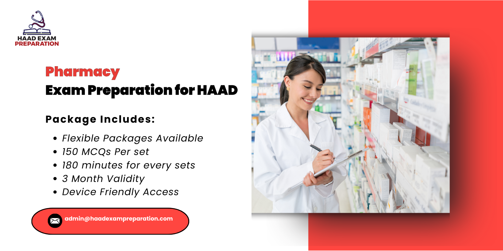 Pharmacy Exam Preparation for HAAD