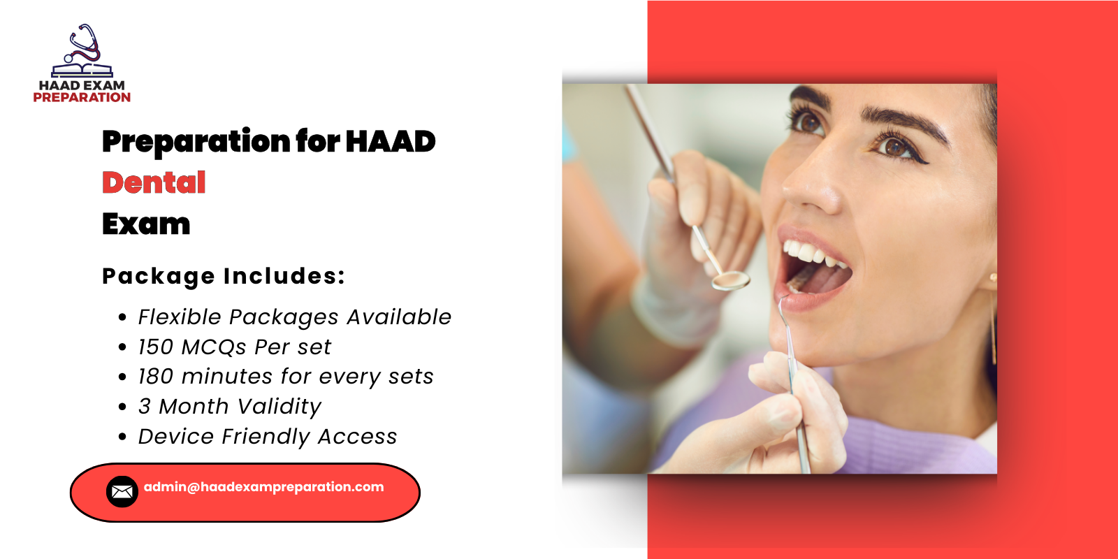 Preparation for HAAD Dental