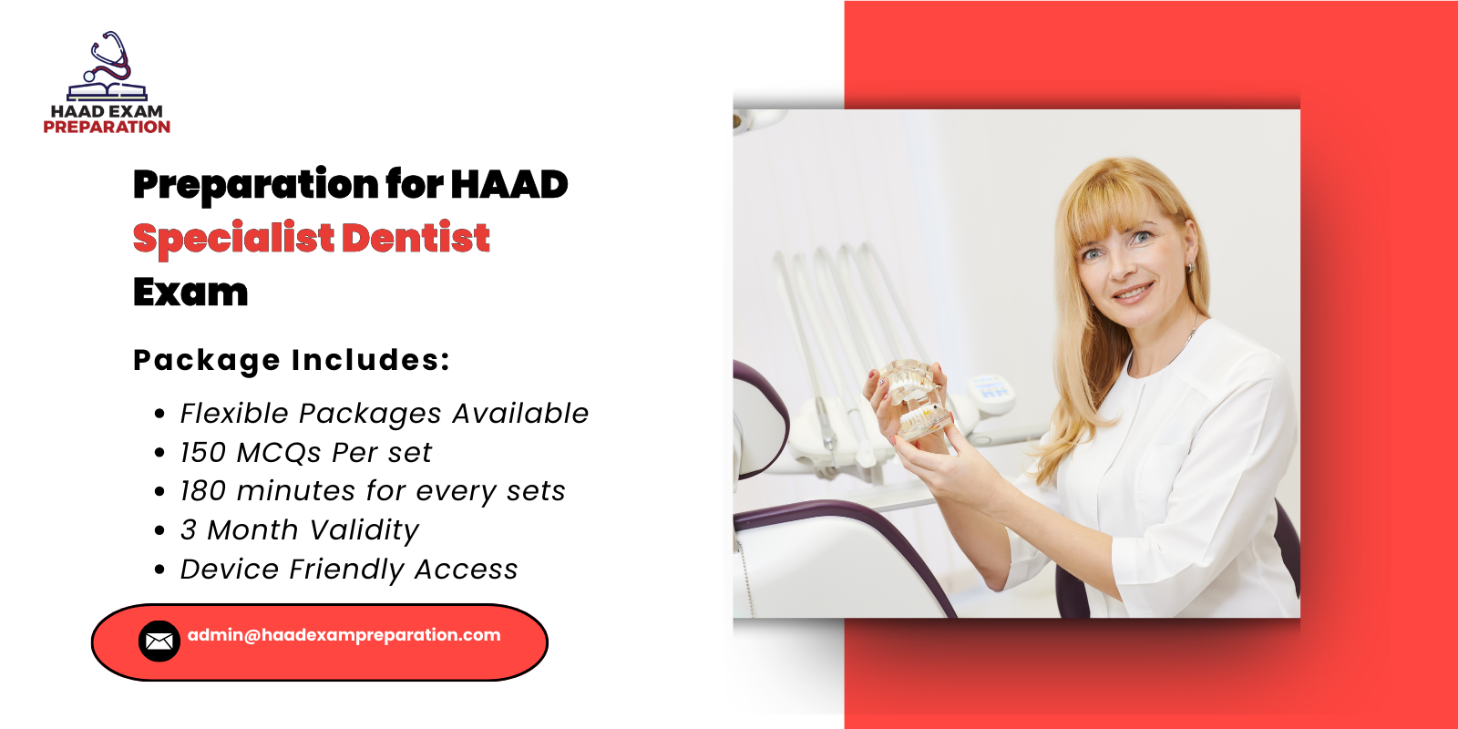 Preparation for HAAD Specialist Dentist