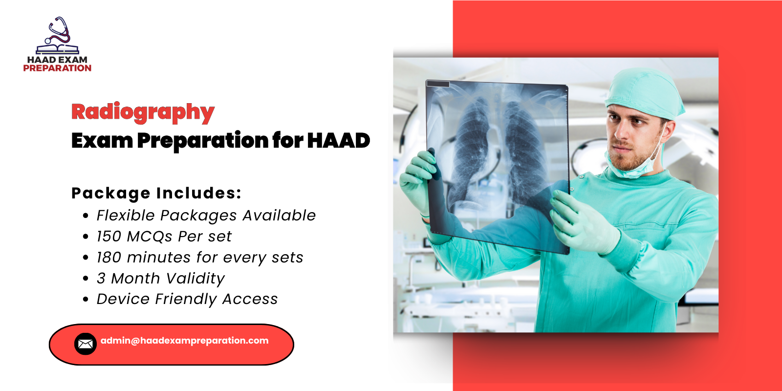 Radiography Exam Preparation for HAAD