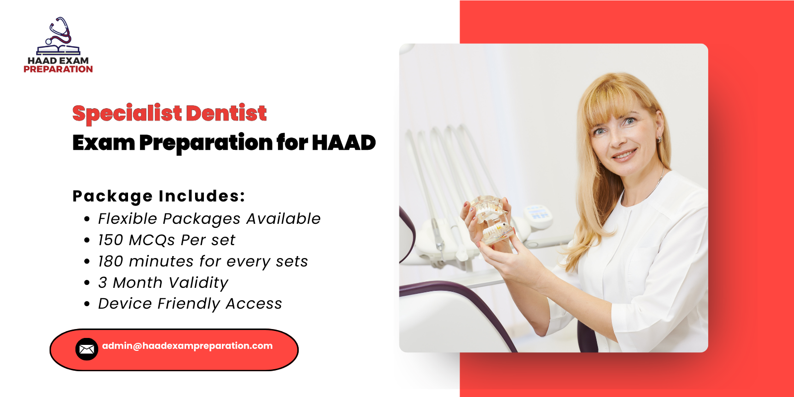 Specialist Dentist Exam Preparation for HAAD